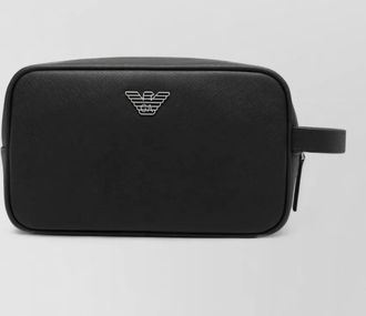 Emporio Armani textured logo clutch bag