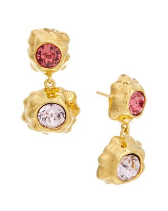 Oscar De La Renta Textured Scramble Double Drop Earrings