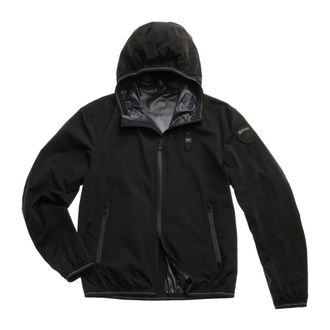 Blauer Light Jackets, male, Black, Size: XL Short Striped Jacket