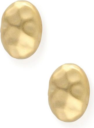 Lott. Gioielli Lott. Gioielli, Accessoires, Dames, Geel, ONE Size, Gouden Oorbellen Britt Vintage Gehamerde Ovale Stud