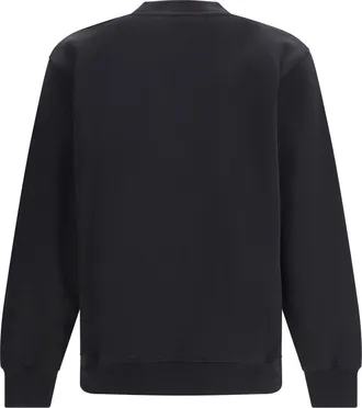 Philipp Plein Mens Crewneck Sweatshirt With Round Neckline Black Cotton Sweatshirts Sweater