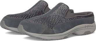 Easy Spirit Traveltime762 Womens Clog Shoes Grey Suede/Grey Velvet : 9.5 W (D)