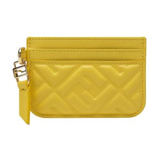 Fendi Baguette Card Case - female - Fendi - Wallets & Cardholders - Yellow - ONE SIZE - Accessories