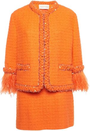Valentino Completo Tweed con decorazione - Arancione