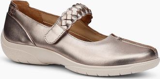 Hotter Womens Shake II Womens Wide Fit Mary Jane Shoes - Rose Gold Le - Size: 7.5