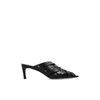 Anine Bing Heeled Mules Eve - Dames - Muiltjes - Zwart - 40 EU - Leer - Schoenen