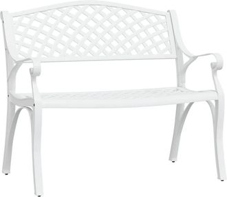 vidaXL Vidaxl - Garden Bench 102 cm Cast Aluminium White