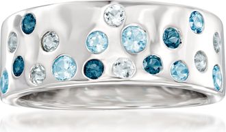 Ross-Simons Tonal Blue Topaz Ring in Sterling Silver