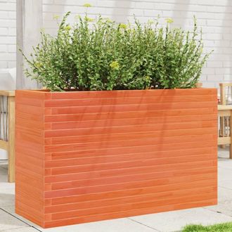 Berkfield Home Garden Planter Wax Brown 110x40x68.5 cm Solid Wood Pine