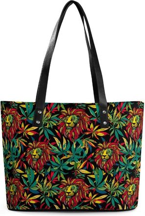 Generic Jamaica Rasta Liones Tote Bags for Women Cute Shoulder Purses Handbags