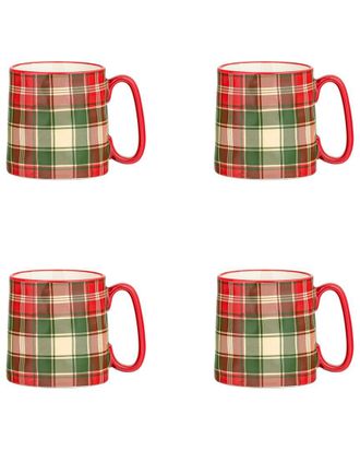 10 Strawberry Street Set Of 4 Bella Mug Tartan