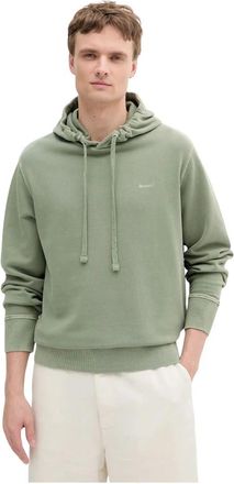 GANT Logo-embroidered Hoodie - Heren - Hoodies - Groen - S - Katoen - Hoodies & sweatvesten