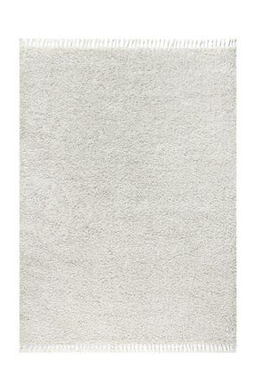 Jonathan Y Designs Mercer Shag Plush Tassel Area Rug in White at Nordstrom, Size 5Ft 0In X 8Ft 0In