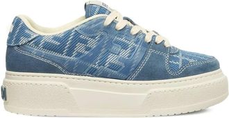 Fendi Sneakers met plateauzool en FF jacquard - Blauw