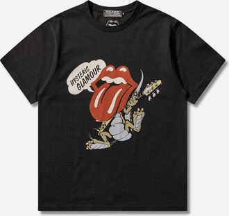 Hysteric Glamour Men s The Rolling Stones Dinosaur T-Shirt Black