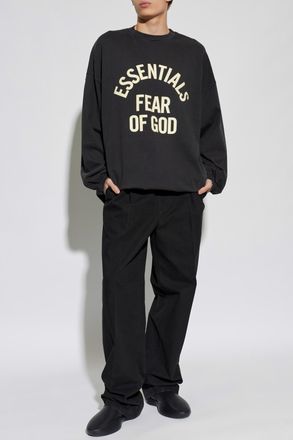 Fear of God Sweatshirt With Printed Logo, Mens, Black