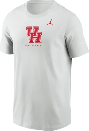 Nike Jordan Mens Houston Half Court Basketball Jordan Brand Dri-FIT College T-Shirt in Grey | IW0549-025