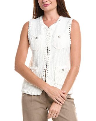 Elie Tahari The Bethany Crochet Sweater Vest