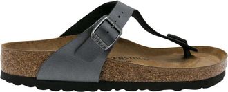 Birkenstock Metallic Gizeh Slippers - Dames - Slippers - Zwart - 38 EU - Leer - Schoenen