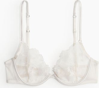 H&M Unwattierter Bügel-BH aus Mesh - Beige