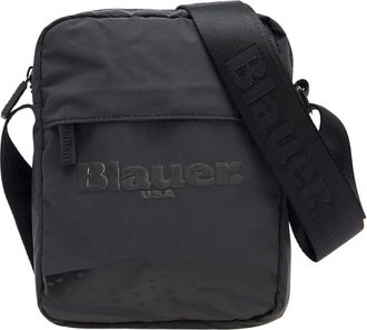 Blauer Synthetische Crossbody Tas met Meerdere Vakken - Heren - Schoudertassen - Zwart - ONE Size - Tassen