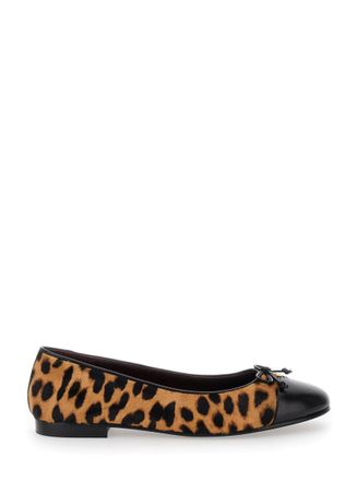 Tory Burch Leopard Animal Print Slip On Ballet Flats