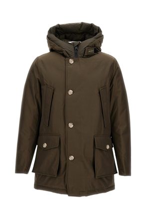 Woolrich Green Artic Hooded Multi-Pocket Parka