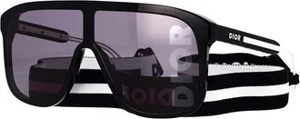 Dior DIORFASTM1I10A8 Shield Full Rim Sunglasses - Black