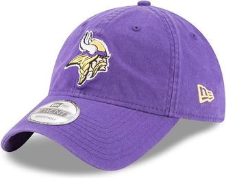 New Era NFL Core Classic 9TWENTY Team Color Adjustable Hat Cap One Size Fits All, Minnesota Vikings Purple, One size