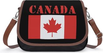Generic Canada Flag Small Womens Crossbody Bags Shoulder Handbag with Adjustable Strap for Travel