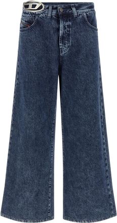Diesel Blue Wide Leg Denim Jeans