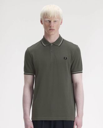 Fred Perry Mens Polo Shirt in Dark Green Cotton - Size X-Large