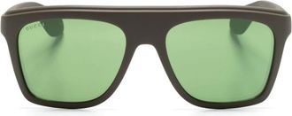 Gucci square-frame sunglasses - unisex - Acetate - 57 - Green