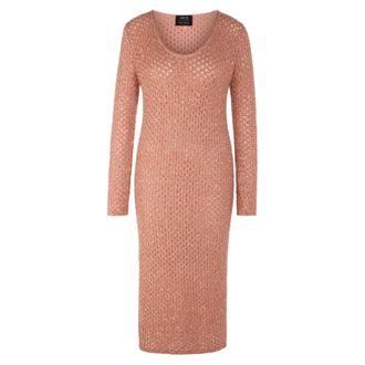 Marc Cain Sequin Knit Midi Jurk - Dames - Jurken - Oranje - Maat: L Wol