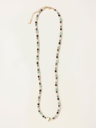 Fat Face FatFace Heart Bead Necklace in Green