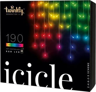 Twinkly Twinkly - Guirnalda Colgante Conectada Ip44 5m 190 Leds Rgb Iclicle