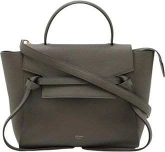 Celine Pre-owned Handbags, female, Gray, Size: ONE SIZE Pre-owned Vintage Leather Handbag