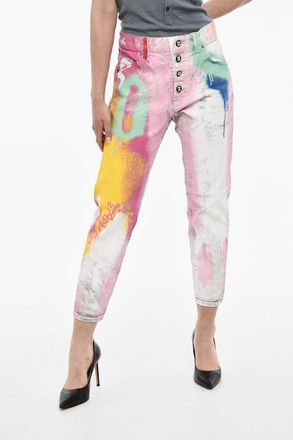 Dsquared2 Jeans DAN Cropped Effetto Vernice Dsquared2