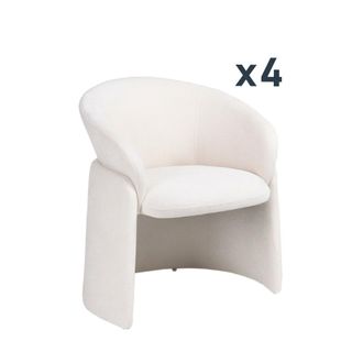 Klast Packs 4 sillas tela beige 72 cm x 77 cm cm