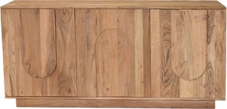 Miliboo Aparador 3 Puertas De Madera Maciza Grabada 160 Cm Ark