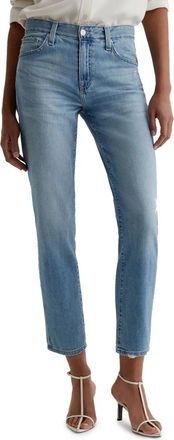 AG - Adriano Goldschmied Womens AG Ex-Boyfriend Jeans Aries Destructed Denim Straight Leg RED1243