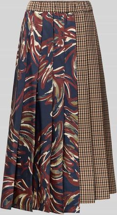 Max Mara Midi-Rock aus Schurwoll-Mix Modell FANALE in Bordeaux, Größe XXL