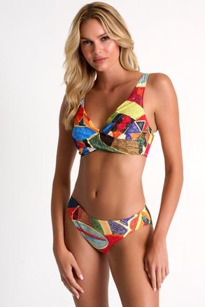 Shan Classic Bikini Bottom in Abstract Print at Nordstrom, Size 10