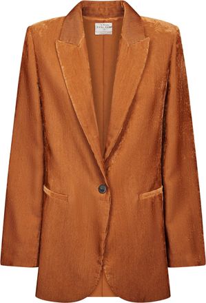 Forte_Forte Fluid Ribbed Velvet Notched Lapel Blazer