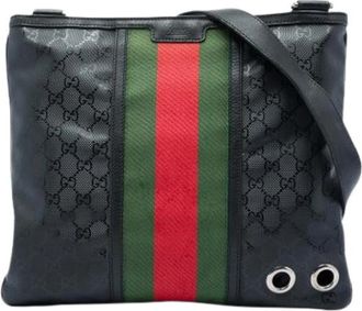 Gucci Pre-owned Crossbody Bag - Dames - Vintage Schoudertas - Zwart - ONE Size - Leer - Vintage