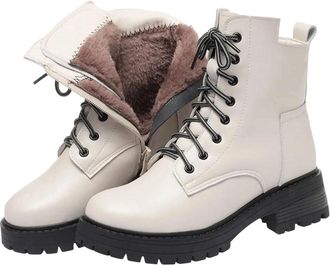 Generic Boots Womens Winter Snow Boots Genuine Leather Warm Ankle Shoes Casual Winter