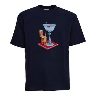 Dr&ocirc;le de Monsieur T-Shirts, male, Blue, Size: M Cocktail T-Shirt