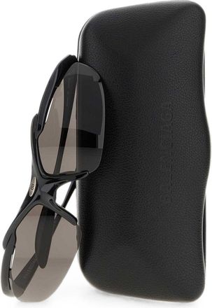 Balenciaga Geometric Black Frame Sunglasses - Black