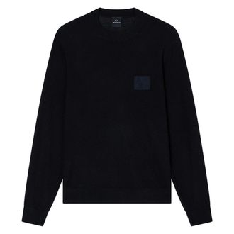 A|X Armani Exchange Round-neck Knitwear, male, Black, XS, Pullover