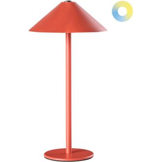 Beliani L&aacute;mpara Led Inal&aacute;mbrica De Metal Para Interior Y Exterior Recargable Por Puerto Usb C Rojo Modjo